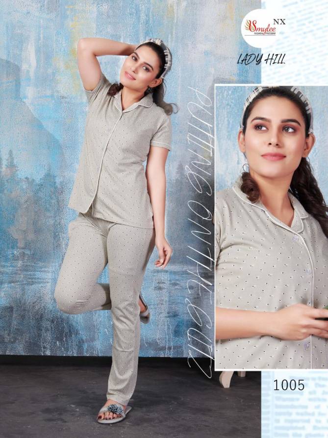 Smylee Lady Hill Sinker Hosiery  Latest Exclusive Comfortable Cotton With Super Fine Stitching Night Suits Collection 